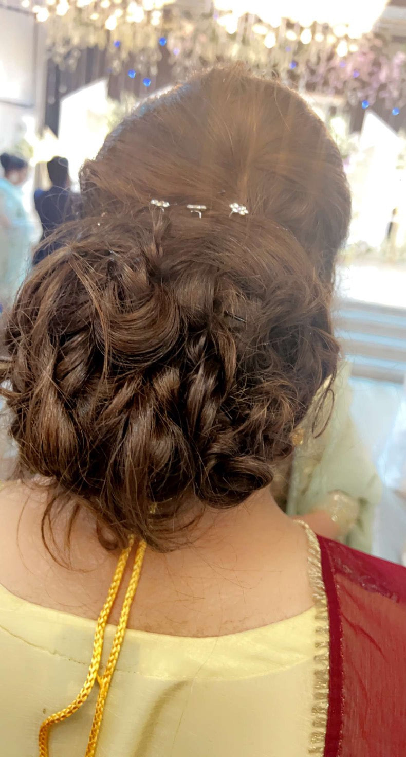 Up do hair with & without extension